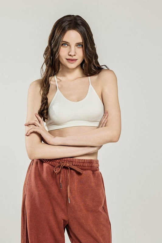 Seamless Tattoo Mesh Racerback Bralette