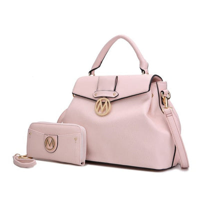 MKF Collection by Mia K Aurora Vegan Leather Satchel and Wallet