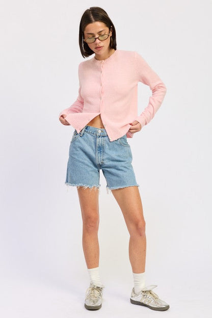 Emory Park Fitted Button Up Cardigan