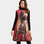 Brooklyn Republic™ The Geisha Long Sleeve Turtleneck Neck Dress