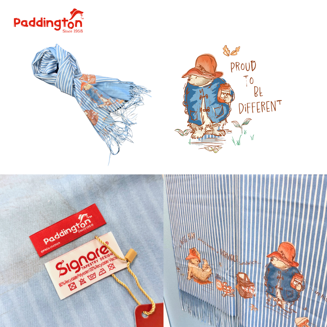 Paddington™ Bear Classic Marmalade - Art Pashmina - Lolomo!