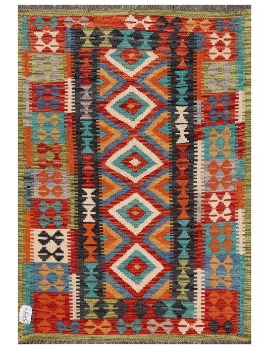 Maimana Afghanistan Kilim Rug - 125 x 86 cm