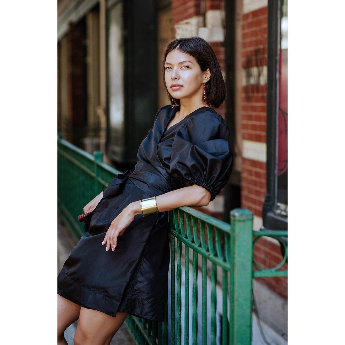 Black Lusso Wrap Dress – Elegant Women’s Wrap Dress