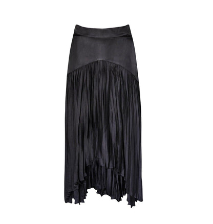 Maryanne Black Pleated Skirt – Stylish Women’s Midi Skirt