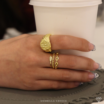 GRAZIA GOLD STACK RING