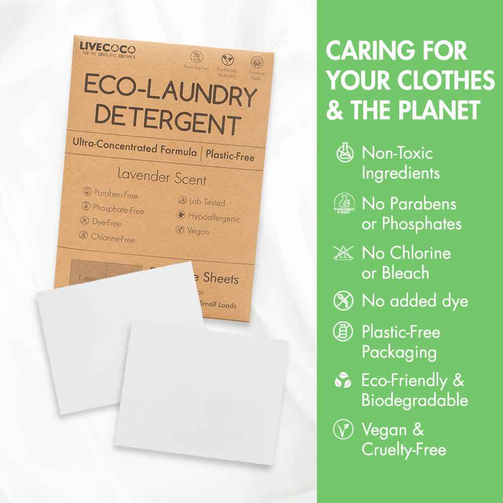 Eco-Laundry Detergent Sheets (60 Loads-Lavender Scent) - Lolomo!