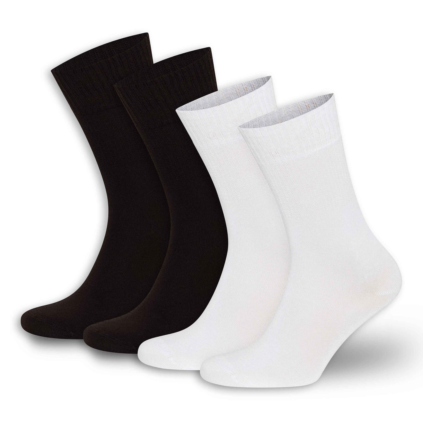 Men’s & Women’s Bamboo Diabetic Crew Socks 4-Pack