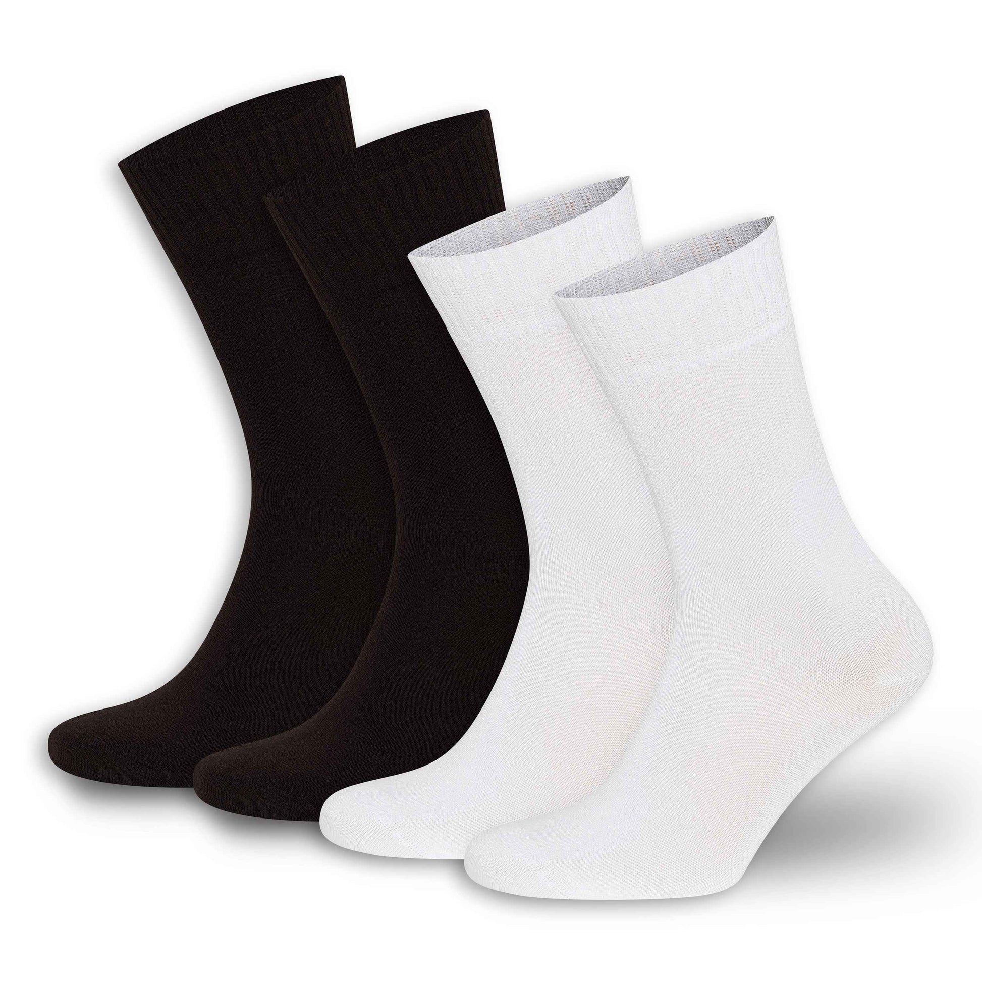 Men’s & Women’s Bamboo Diabetic Crew Socks 4-Pack