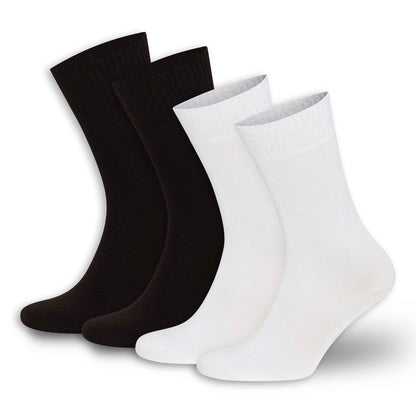 Men’s & Women’s Bamboo Diabetic Crew Socks 4-Pack