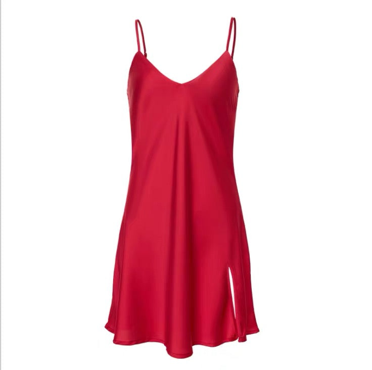 Silky Elegant Night Dress Slips Multicolors - Short