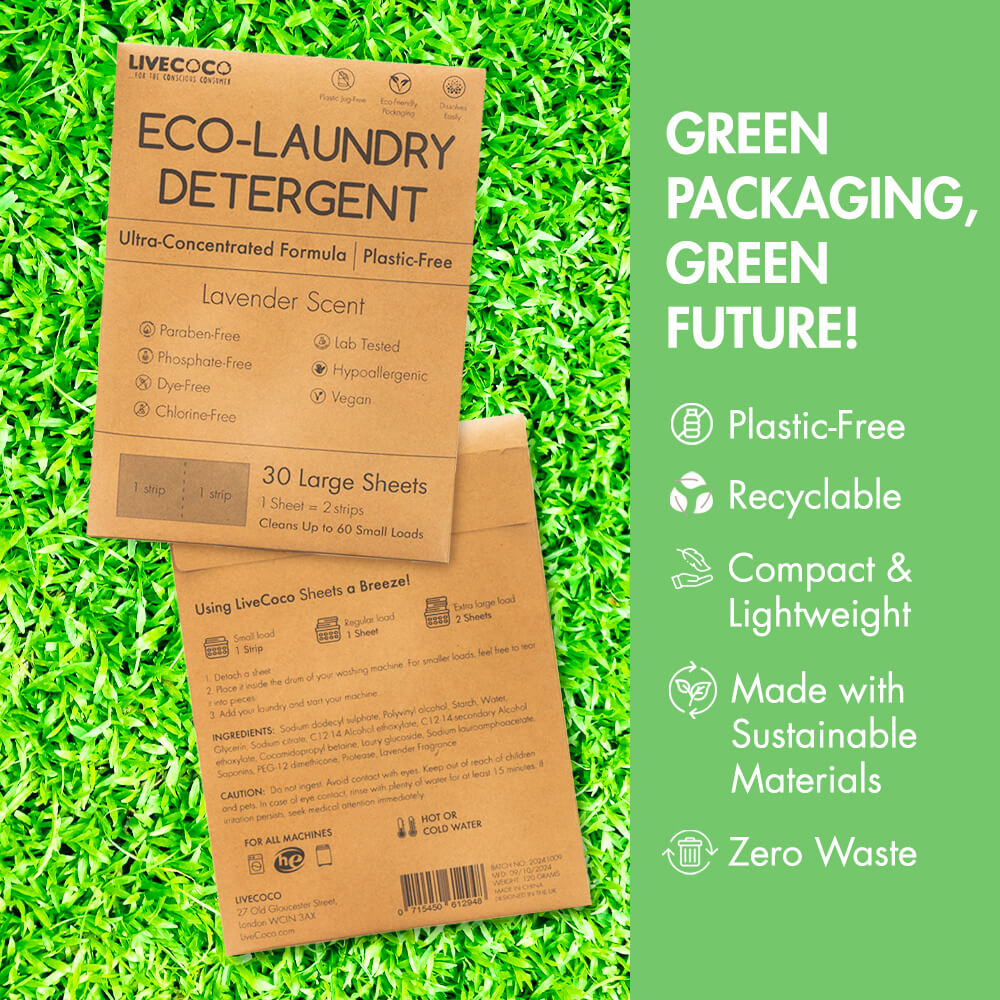 Eco-Laundry Detergent Sheets (60 Loads-Lavender Scent) - Lolomo!