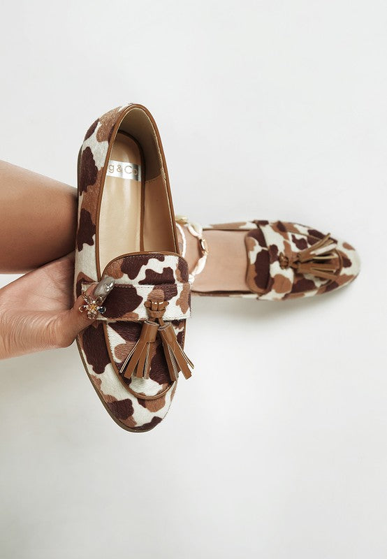 Moraug Faux Suede Tassels Loafers