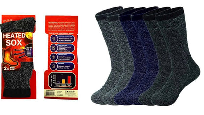 Mens thermal socks Heated winter friendly Warm  Boot Sox thick Duty Size 10-13