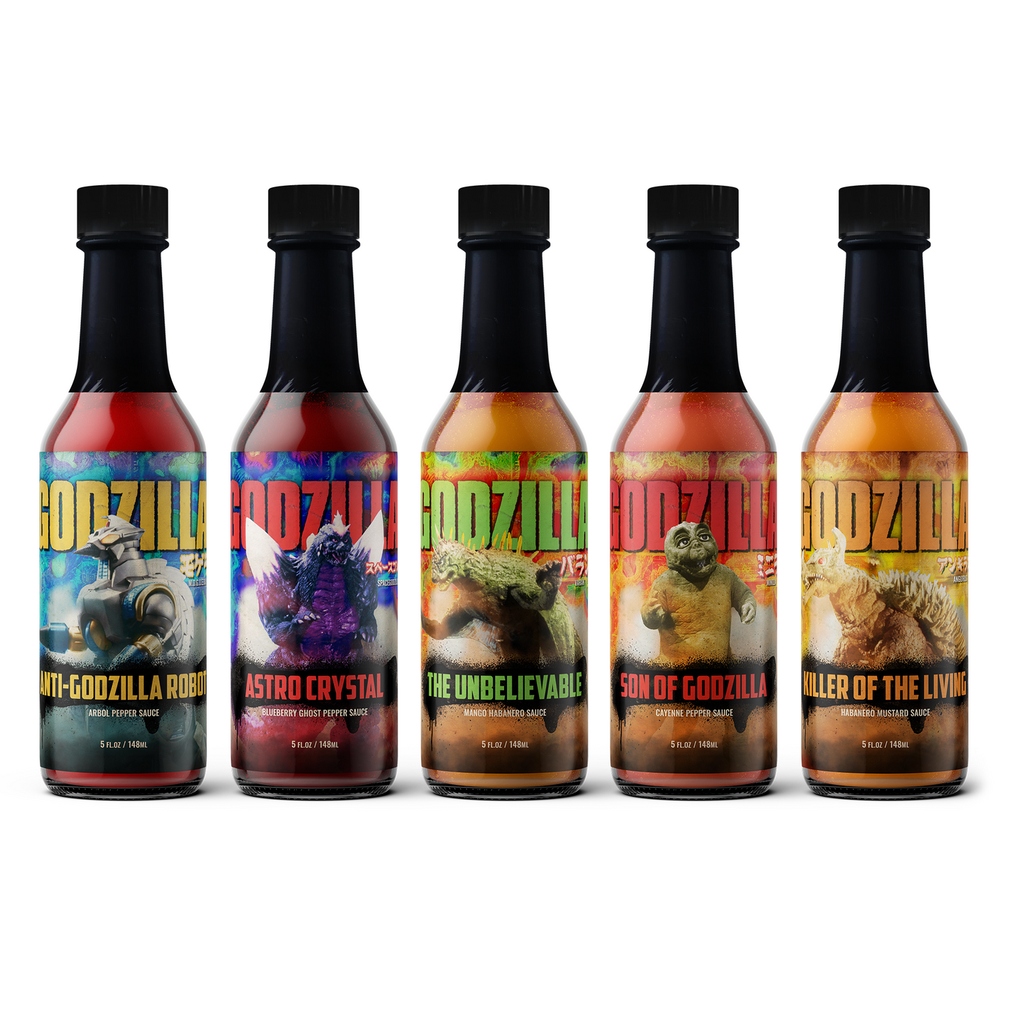 Godzilla Hot Sauce 5-Pack : Series 3