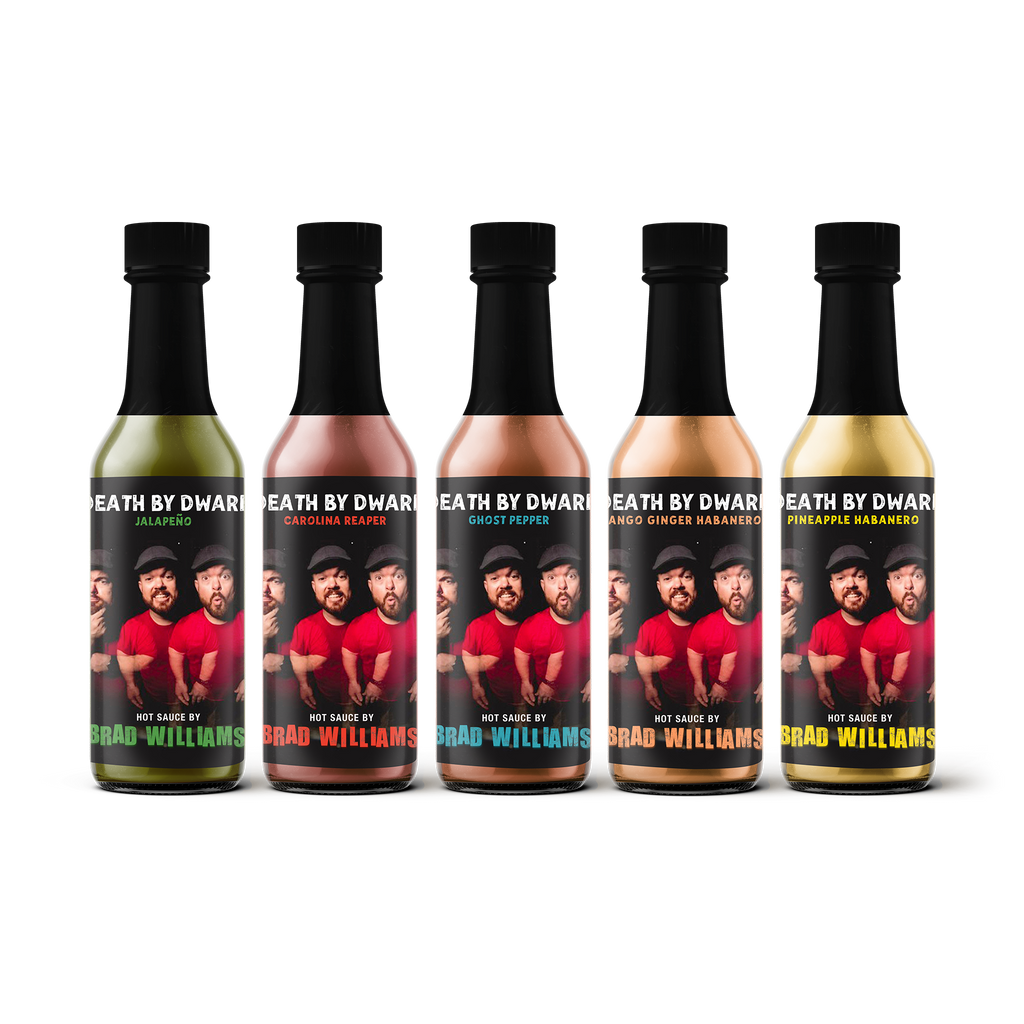 Paquete de 5 salsas picantes Death By Dwarf