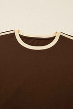 Varsity Stripe Crew Neck Long Sleeve Top