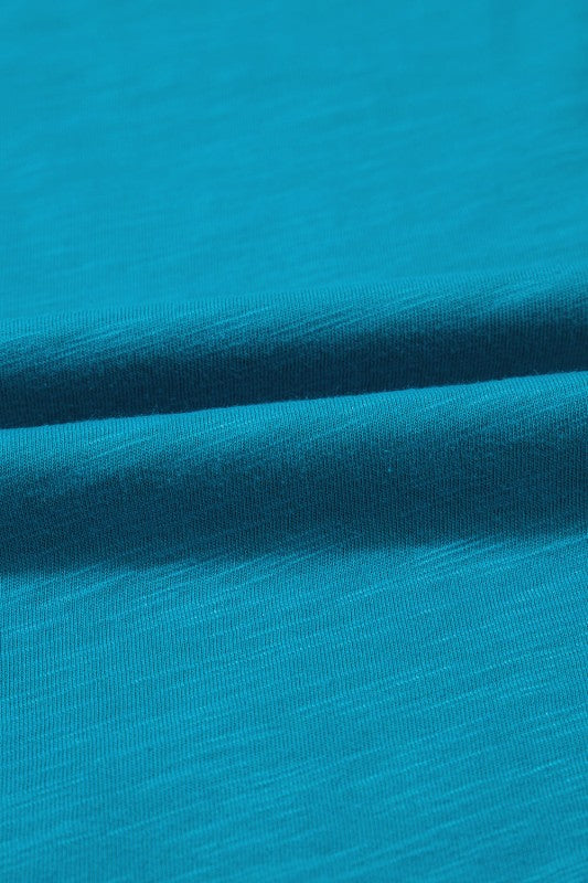 Metallic Contrast Trim Scoop Neck Tank Top