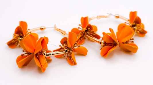 Sunny Blossom Hoop Earrings – Gold Flower Hoop Earrings