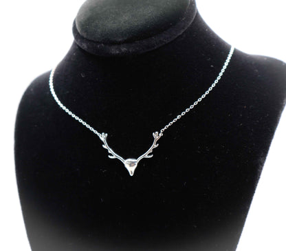 Enchanted Antler Charm Necklace | Nature-Inspired Elegance