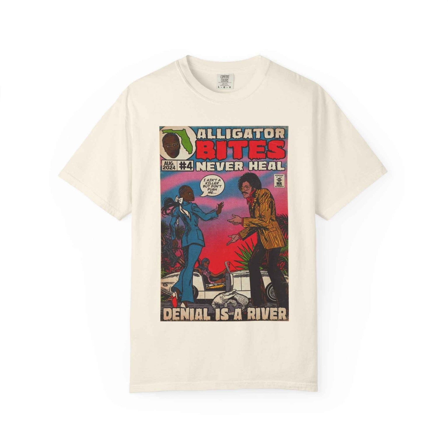 Denial is a River - Alligator Bites - Unisex Comfort Colors T-shirt