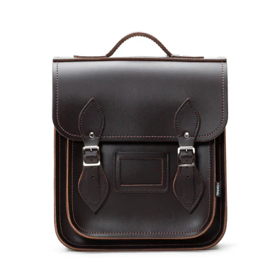 Handmade Leather City Backpack - Dark Brown