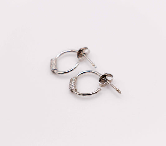 Italian Mini Sterling Silver Hoop Earrings