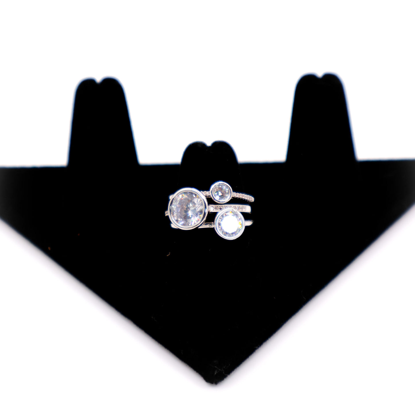 Harmony Gemstone Trio Ring Set - Lolomo!