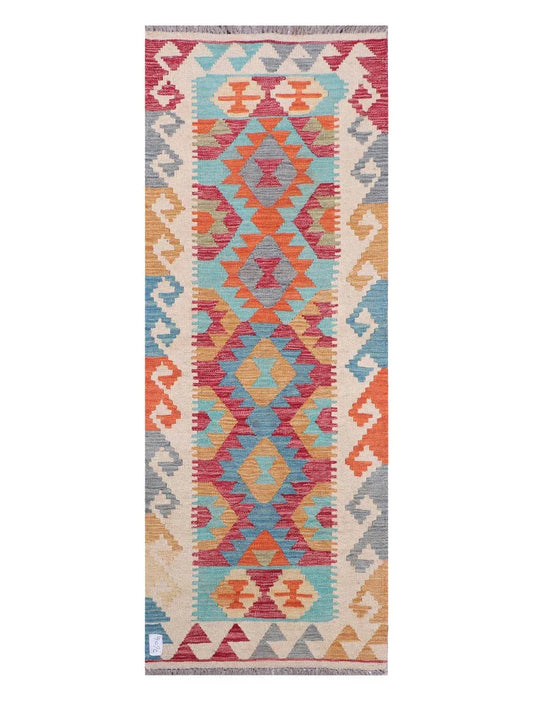 Maimana Afghanistan Kilim Rug - 199 x75 cm