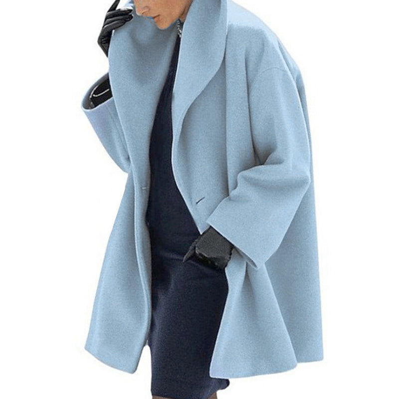 Plus Size Oversized Wool-Like Coat