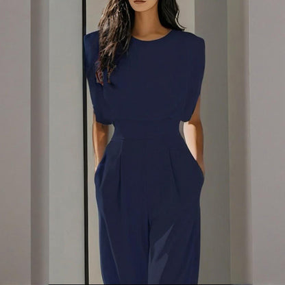 Women’s wide-leg short sleeve jumpsuit
