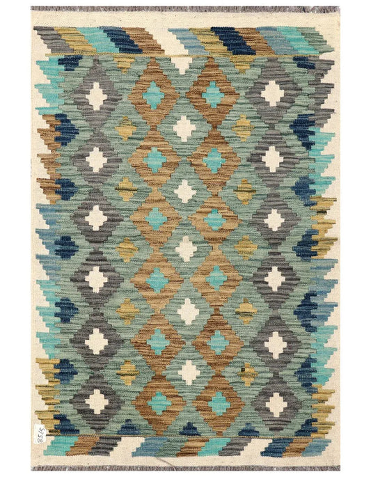 Maimana Afghanistan Kilim Rug - 144 x96 cm