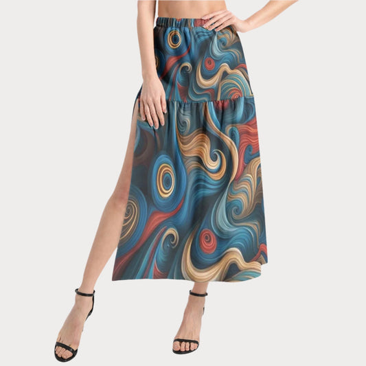 Brooklyn Republic™ Mercy Ruffle Slit Hem Skirt