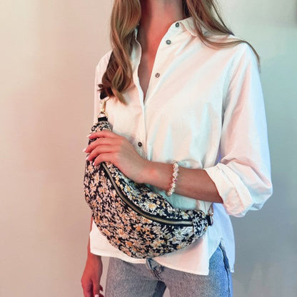 Vintage Floral Sling Bag – Adjustable Crossbody