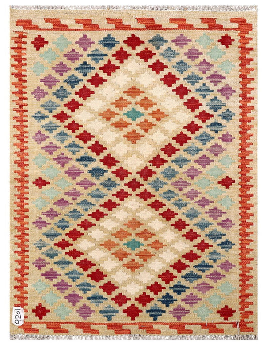 Maimana Afghanistan Kilim Rug - 112 x 83 cm