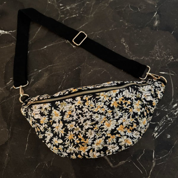 Vintage Floral Sling Bag – Adjustable Crossbody