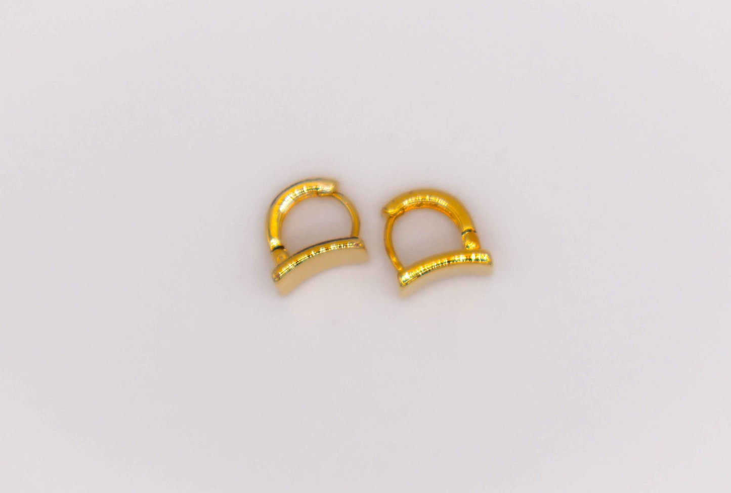 Golden Lock Rectangle Earrings – Elegant Gold-Plated Jewelry for Women