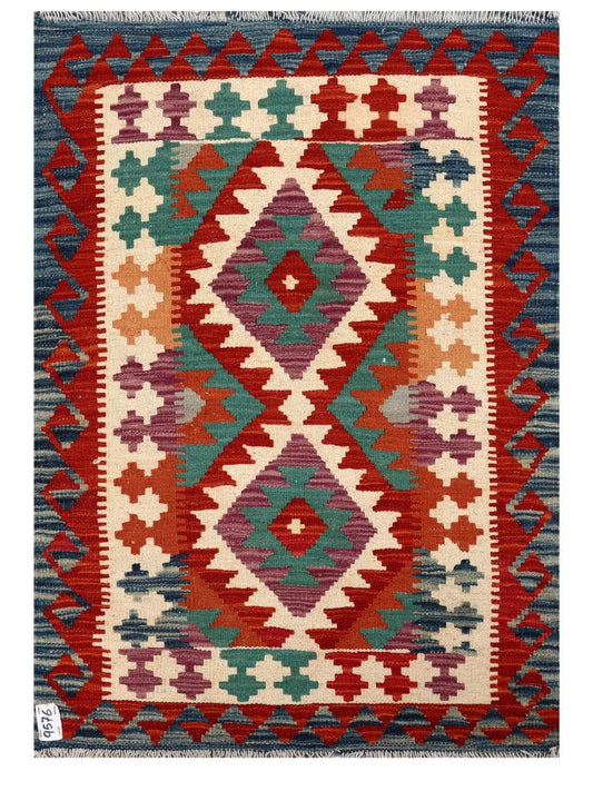 Maimana Afghanistan Kilim Rug - 115 x 81 cm