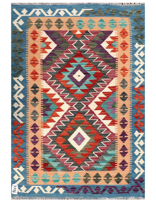 Maimana Afghanistan Kilim Rug - 125 x 85 cm
