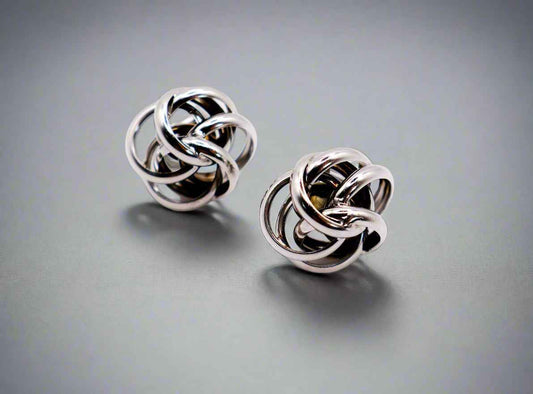 Italian Silver Floral Earrings