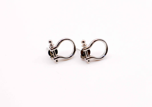 Whimsical White Gold Horseshoe Earrings