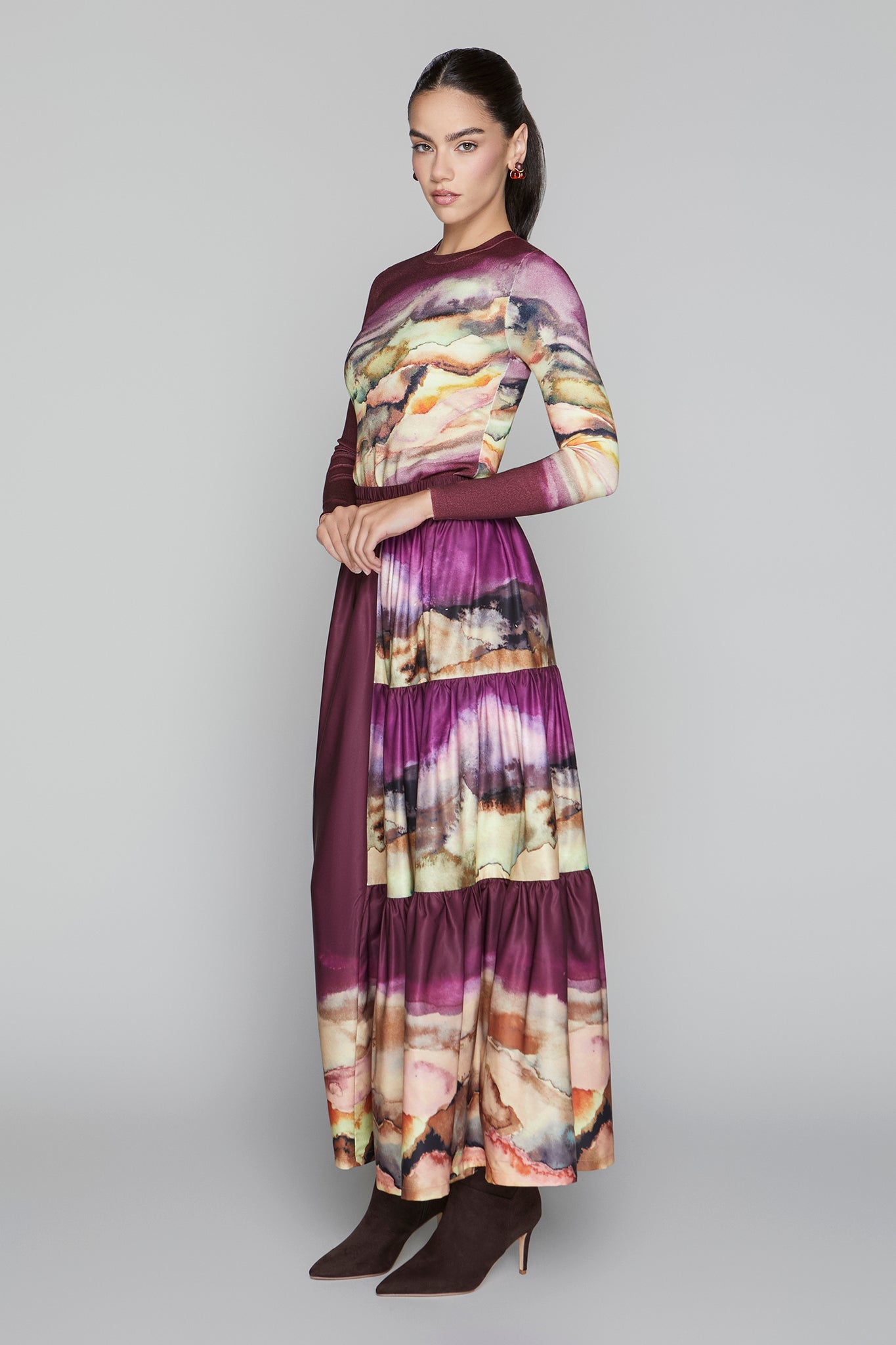 Wells Skirt in Merlot Ombre