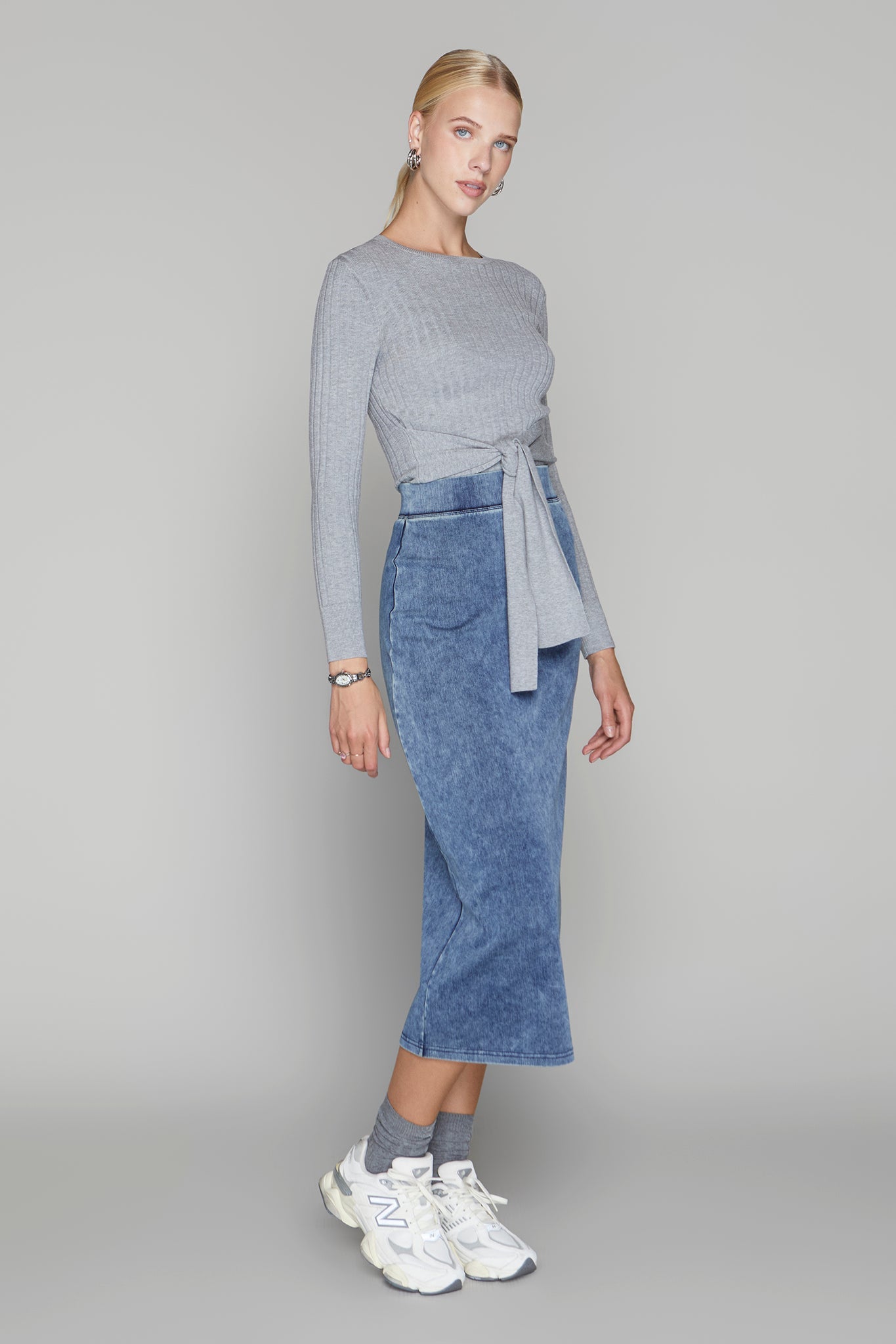 Jasper Skirt in Midwash Denim