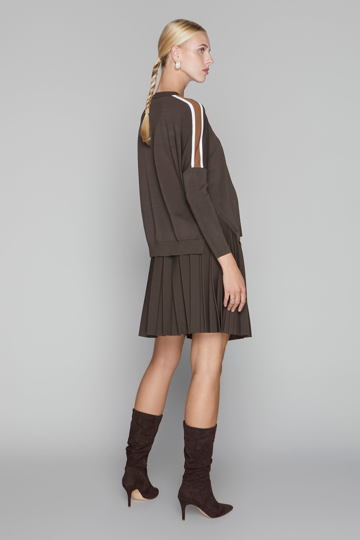 Maternity Infinity Skirt in Cocoa