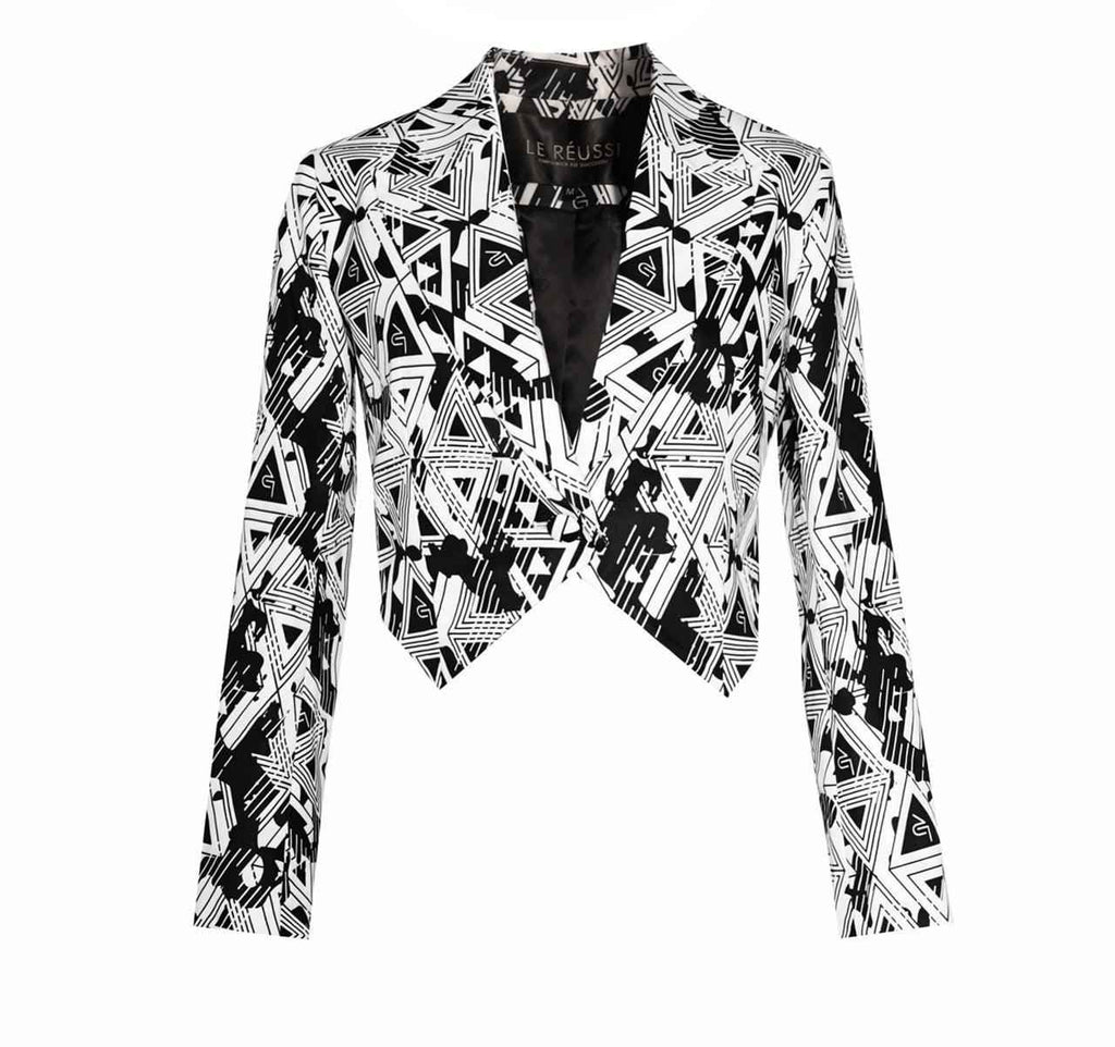 Blazer geométrico Amour: elegante chaqueta a medida para mujer