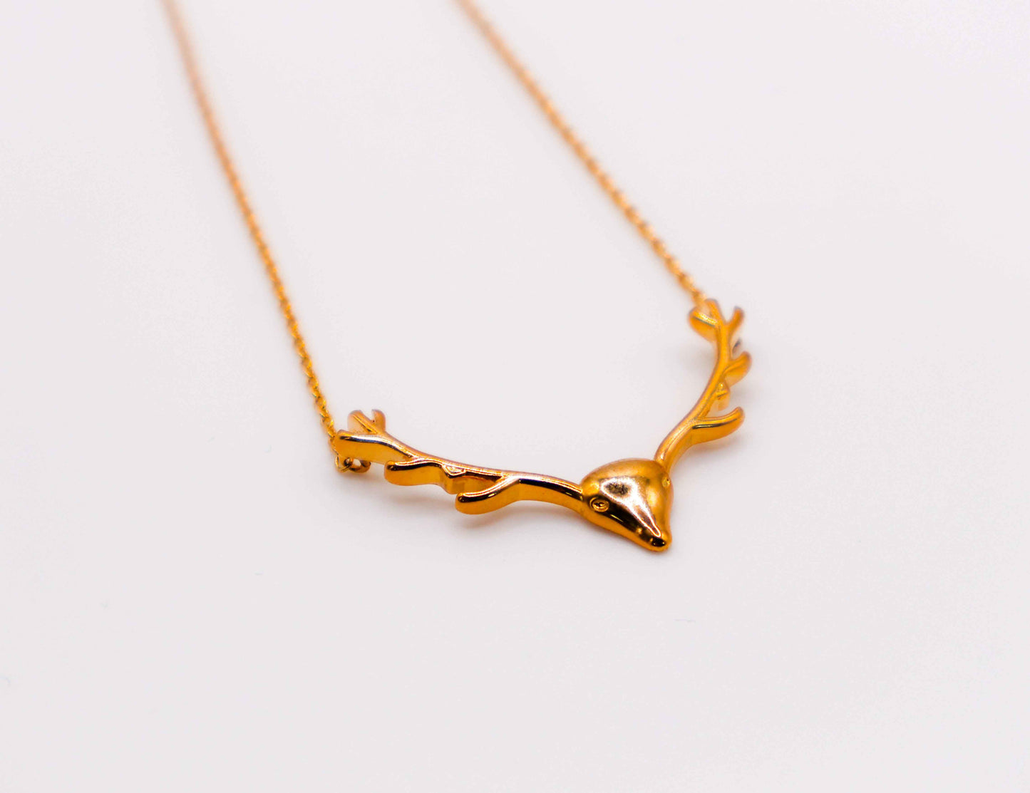 Golden Wilderness Antler Pendant