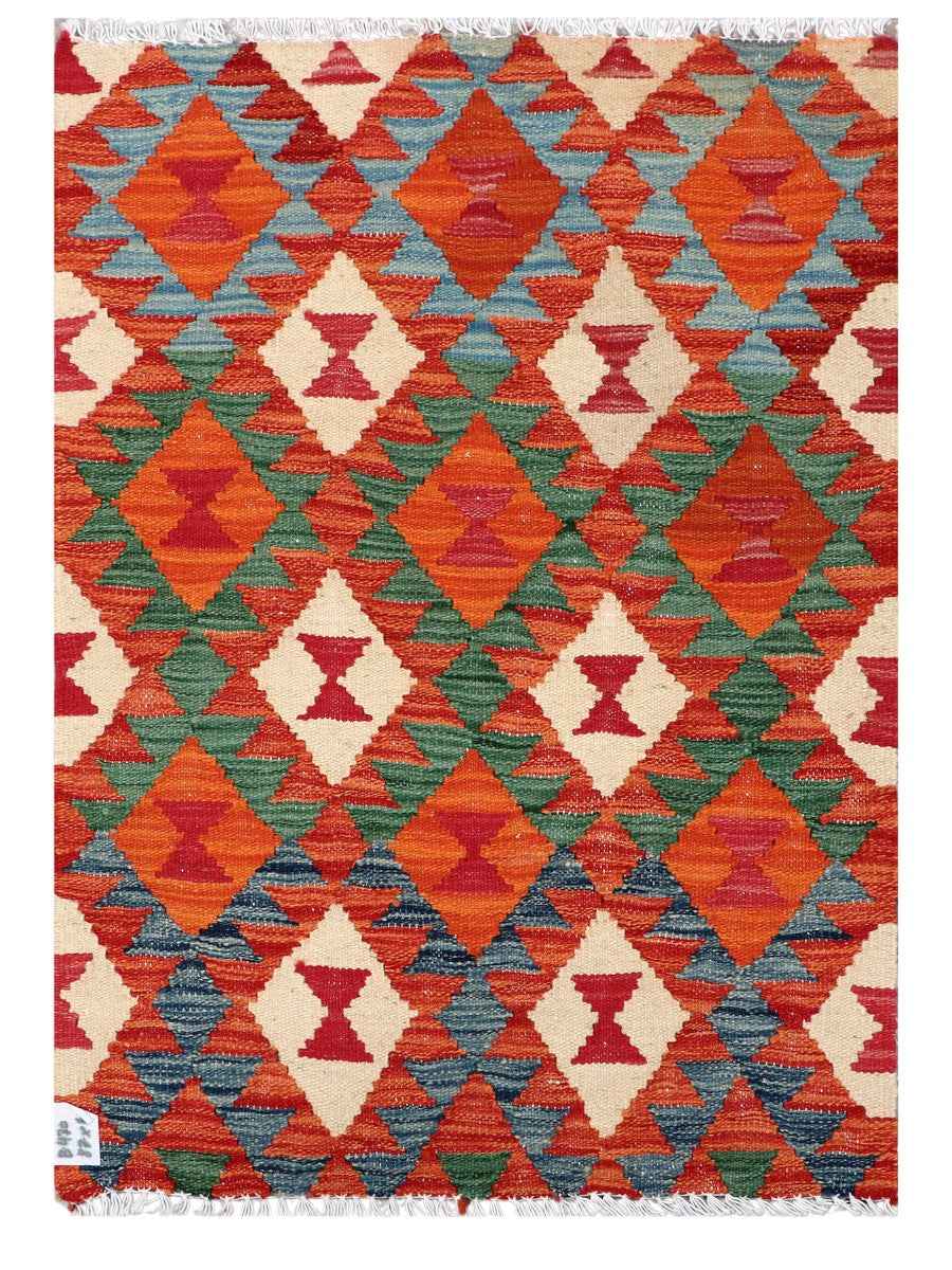 Maimana Afghanistan Kilim Rug - 88 x 62 cm