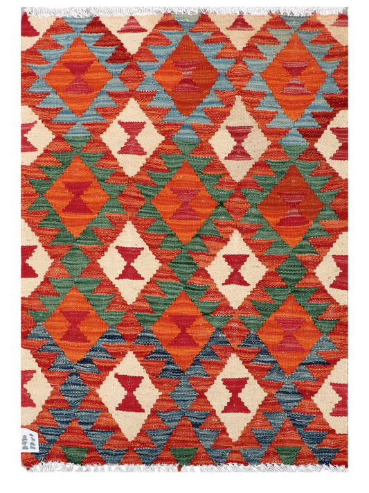 Maimana Afghanistan Kilim Rug - 88 x 62 cm