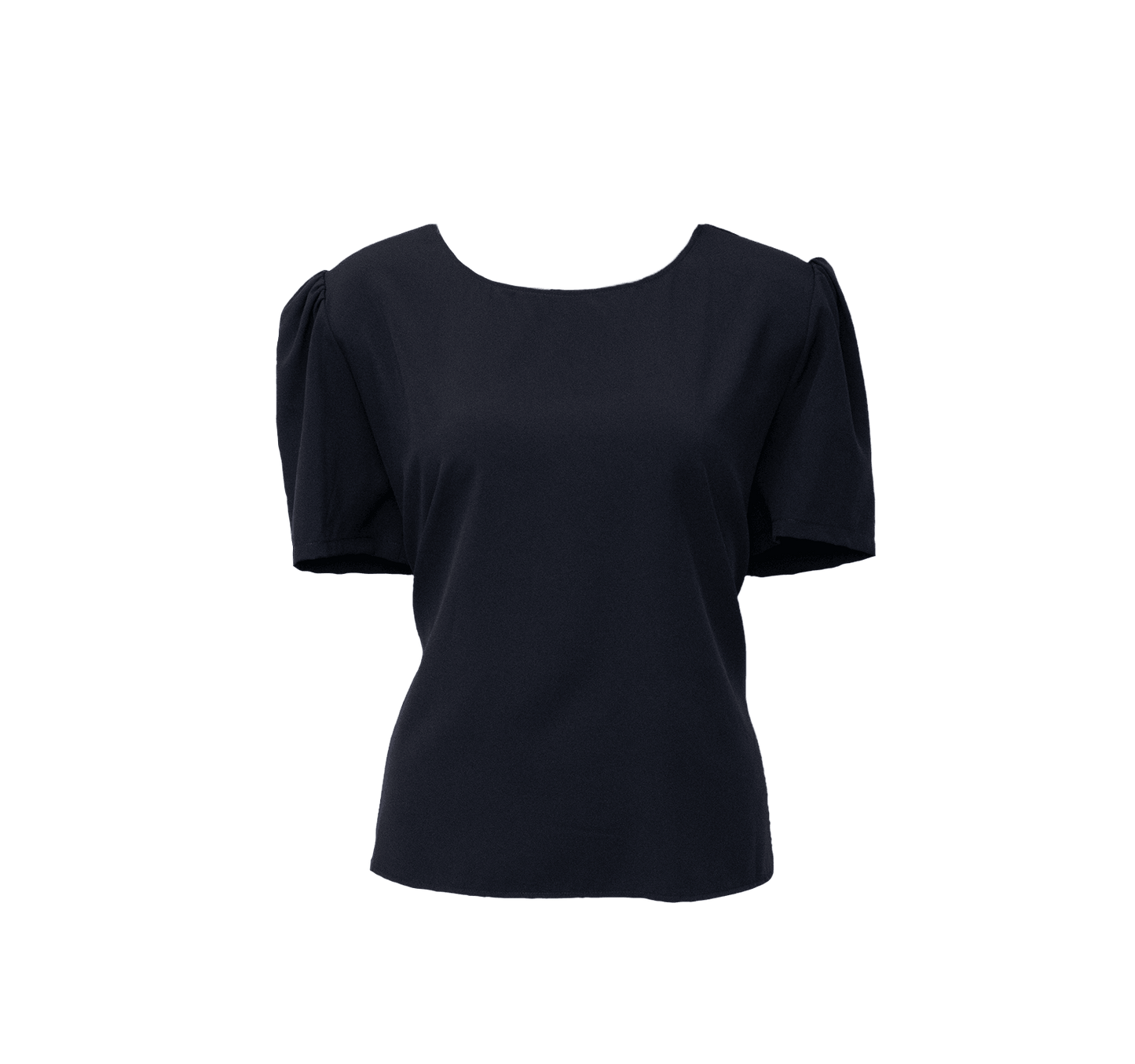 Elegance Round Neck Blouse in Black – Women’s Elegant Top