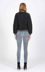 Varsity Jacket - Black Sherpa