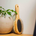 Brosse double face pour animaux de compagnie – Poils et fil pour la perte et le démêlage